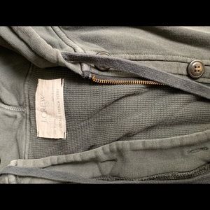 Grey jcrew zip up sweatshirt